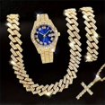 thumbnail image 2 of Joyas Giffor for hombre, juego de 3 y 4 collares de hip hop, reloj, collar y pulsera Mayer Migu, collar con cruz for regalo de novio., 2 of 4