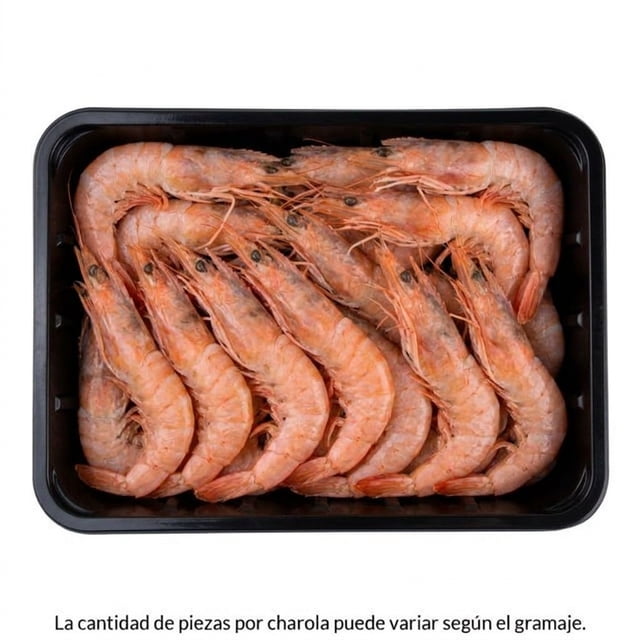Camarón Grande con Cabeza Peso Aprox por Charola 500 a 600 g
