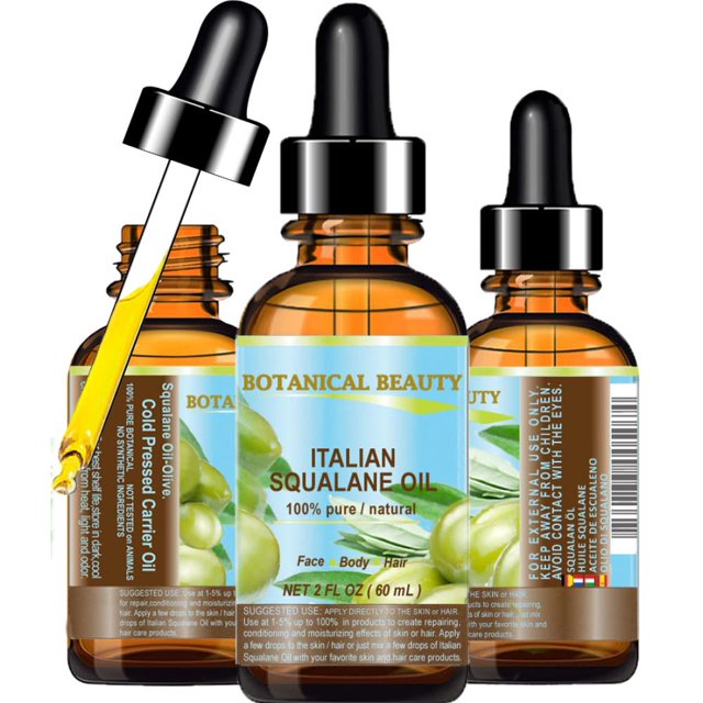 Aceite de escualano italiano Botanical Beauty, hidratante natural, 60 ml