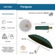 thumbnail image 2 of Paraguas de Bolsillo con Mecanismo Manual y Funda Incluida Color Verde, 2 of 6