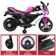 thumbnail image 4 of Moto Montable Eléctrica Deportiva 2 Ruedas para Niños Luz Bluetooth Dos Baterias 6V con Cargador Soporta Hasta 30kg - Rosa, 4 of 8