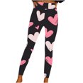 thumbnail image 2 of TaTaai Valentine's Day Printed Elastic Women High Waisted Skinny Yoga Leggings Non-see-through Breathable Gym Workout Training Casual Daily Full Length Pants Gift, 2 of 8