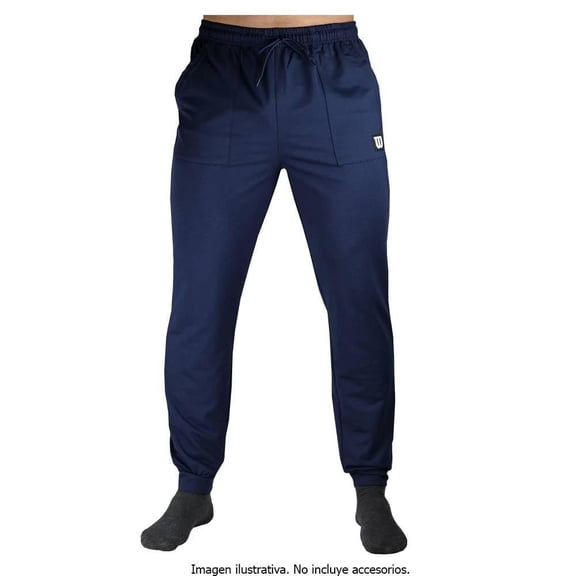 Pantalón Wilson para Hombre, Jogger Deportivo con Bolsas Laterales Azul Marino Talla EG
