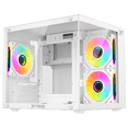 thumbnail image 1 of Gabinete XTREME PC GAMING Crystal Core Mini Torre 3 Fan ARGB 600W Blanco CDXT3700WT, 1 of 5