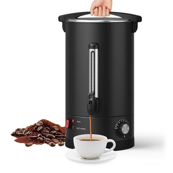 Cafetera profesional de gran capacidad - Acero inoxidable doble pared, calentamiento rápido