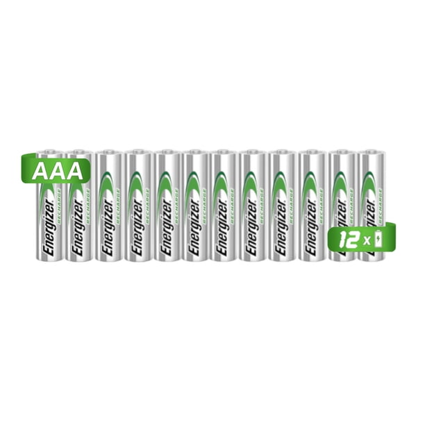 12 Pilas Baterías Recargables Energizer tamaño AAA