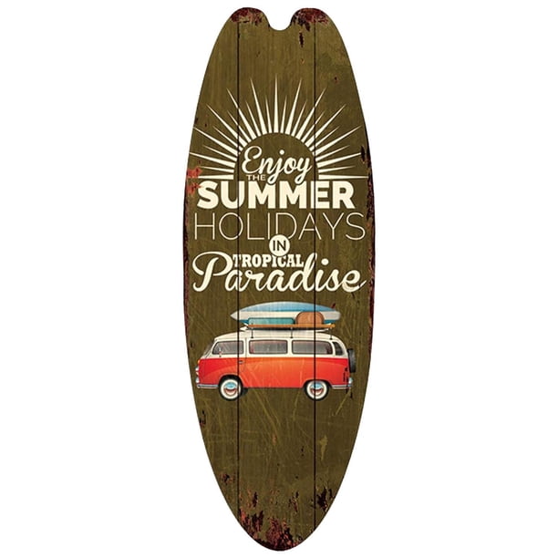 Surf Playa Colgantes SurfSwift 1Pza 16x45cm Madera Tabla de Surf.