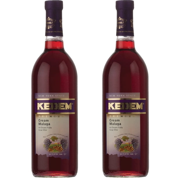 Kit x 2 Vino Tinto Dulce EXTRA KOSHER Kedem Premium Cream Malaga Kosher