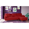 thumbnail image 1 of Sala Modular Reversible Makora Duomo Con Memory Foam, Color Rojo, Lino Respaldo Reclinable De 3 posiciones., 1 of 9