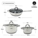 thumbnail image 2 of Bateria de Cocina Kaiserhoff-Queen Sense Acero Inoxidable Antiadherente Set 12 Piezas Plateado, 2 of 6