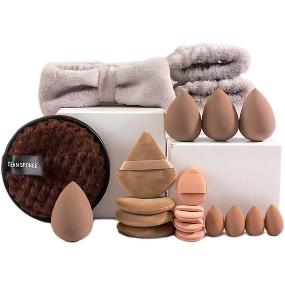 Set de Diadema y Pulsera Suniya Blanco con Esponjas Suaves para Maquillaje para Mujer