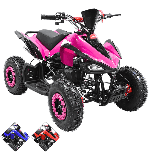 Cuatrimoto a Gasolina 49 cc 2T Arranque Manual Doble Freno de Disco Embrague Automático Carga Máx 50 kg Hasta 40 km/h - Rosa