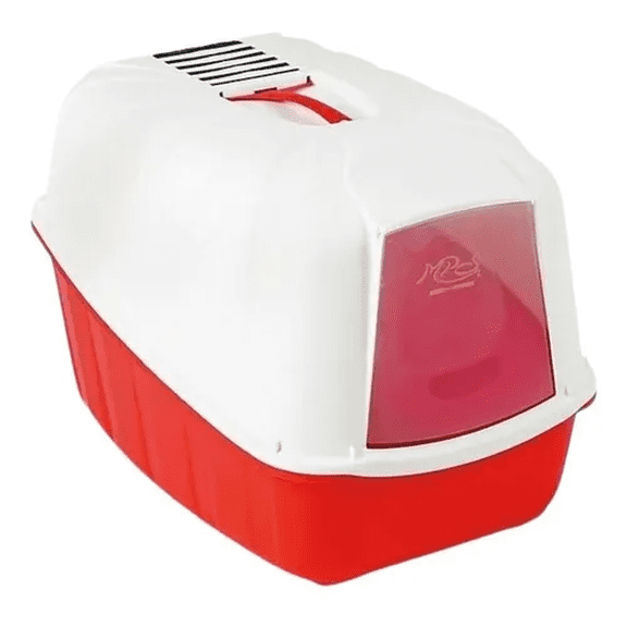 Arenero Para Gatos Cerrado Con Pala Rojo Malubero Malu2258