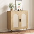 thumbnail image 1 of Qinaqin Rattan Single Puerta Buffet Gabinete Accent Console Mesa para Entryway cm de Profundidadining Sala y Kitchen con Ajustable Shelves 35.2 en 1 Piece, 1 of 6