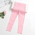 thumbnail image 1 of Leggings de color liso para niñas pequeñas, pantalones ajustados casuales de algodón suave con estampado, 3-4 años, 110, 3/T, 1 of 4