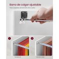 thumbnail image 4 of VASAGLE UOFC055W14 - Archivador de 3 cajones con Cerradura, Soporte para Impresora, Organizador de archivadores de Oficina, para Archivos A4 y tamaño Carta, Blanco Nube, 4 of 5