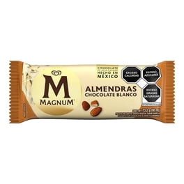 Paleta helada Magnum sabor vainilla cubierta con chocolate blanco y almendras 90 ml