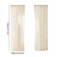 thumbnail image 3 of Cortinas translúcidas ligeras de color liso | Cortinas translúcidas con bolsillo para barra para sala de estar y dormitorio | Panel de poliéster transparente de 130 x 100 cm, 3 of 5