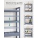 thumbnail image 4 of SONGMICS Mueble para Inodoro, Estante sobre Inodoro, Estantería de 3 Niveles con Estante Ajustable, Gris BTS001G01V1, 4 of 5