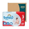 thumbnail image 1 of Bebin Super | Pañal bebé, Etapa 3, Mediano (6-10kg), Unisex, Caja con 200 piezas, 1 of 8