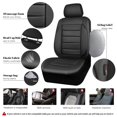 thumbnail image 4 of Fundas de cuero para asientos delanteros CAR PASS, 2 piezas, negras, 4 of 9
