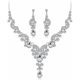thumbnail image 1 of Conjunto De Joyas Glamuroso Collar Y Pendientes Blanco Malubero Malu1753, 1 of 3