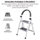 thumbnail image 3 of Escalera metalica dos escalones de 86*44.5*5cm blanca, 3 of 7