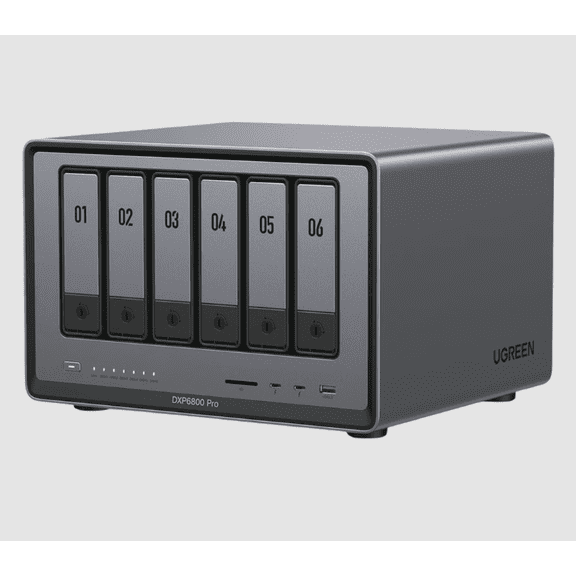 NAS UGREEN NASync DXP6800 Pro / Intel Core i5-1235U 10 Núcleos / 6 Bahías SATA + 2 M.2 NVMe / 2 Puertos Thunderbolt 4