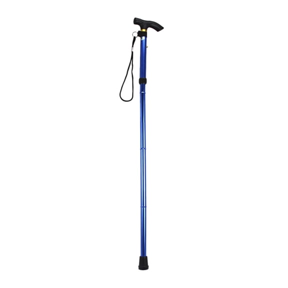 Palos Bastón plegable portátil de mano de aluminio Bastón para caminar Senderismo Palos de senderismo Bastones ajustables antideslizantes de 4 secciones con mango cómodo