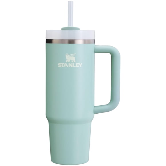 Vaso Stanley Quencher H2.0 con mango y pajita, 900 ml, Seafoam