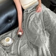 thumbnail image 1 of Color Style Taffeta Comfortable Fleece Blanket Sofa Leisure Throw Blanket, 1 of 6