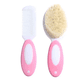 thumbnail image 1 of 2pc XtellarJuego De Peine Y Cepillo Para Bebés, Cerdas Naturales Color Rosa, 1 of 4
