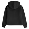 thumbnail image 3 of Sudadera de manga larga con cuello redondo y media cremallera para niñas de 5 a 14 años, sudadera corta de felpa suave y ligera con bolsillo, como se muestra en la imagen, de 5 a 13 años., 3 of 4