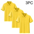 thumbnail image 1 of Conjunto de 3 piezas para niños y niñas: blusa de manga corta, uniforme escolar, camiseta deportiva, suave, transpirable, informal y bonita, como se muestra en la imagen, paquete de 3, de 2 a 15 años., 1 of 5