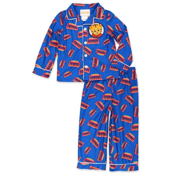 Pijama de franela estilo abrigo para niños pequeños Daniel Tiger 2T azul