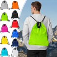 thumbnail image 1 of Mochila deportiva impermeable con cordón | Bolsa de gimnasio de tela Oxford Gran Capacidad | Organizador de Viajes Plegable de Fitness | Saco de almacenamiento duradero para exteriores, natación, 1 of 6