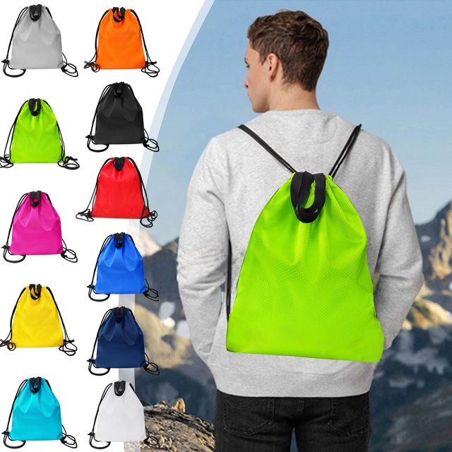 Mochila deportiva impermeable con cordón | Bolsa de gimnasio de tela Oxford Gran Capacidad | Organizador de Viajes Plegable de Fitness | Saco de almacenamiento duradero para exteriores, natación