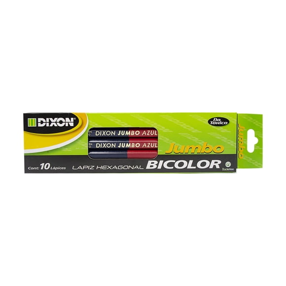 Lápiz Bicolor DIXON Jumbo Hexagonal 10 Piezas