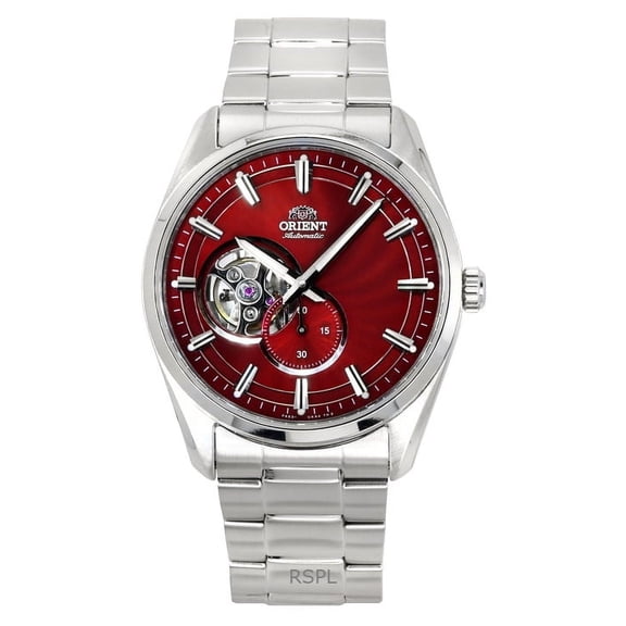 Orient Classic Contemporary Stainless Steel Red Open Heart Dial Automatic RA-AR0010R Men's Watch