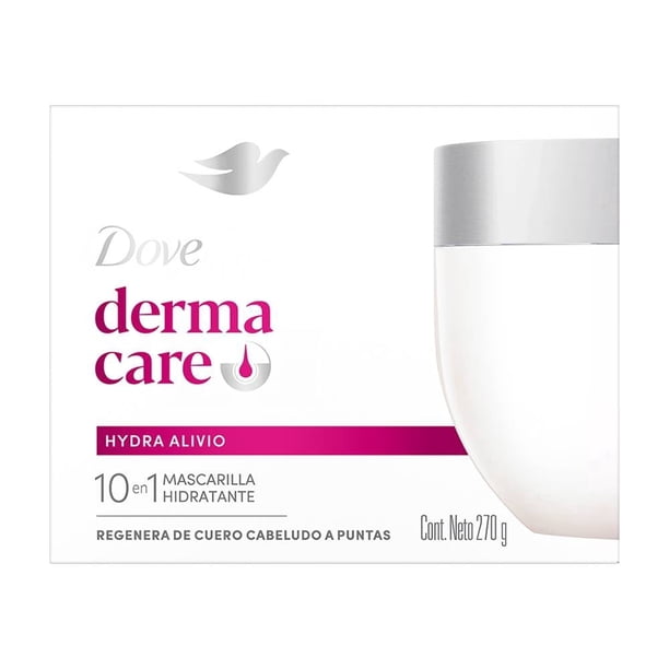 Imagen 3 de Mascarilla capilar Dove Derma Care hydra alivio  10 en 1, 270 g