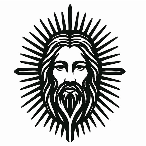 Cuadro Decorativo de Metal con Diseño CARA JESUS Mediano