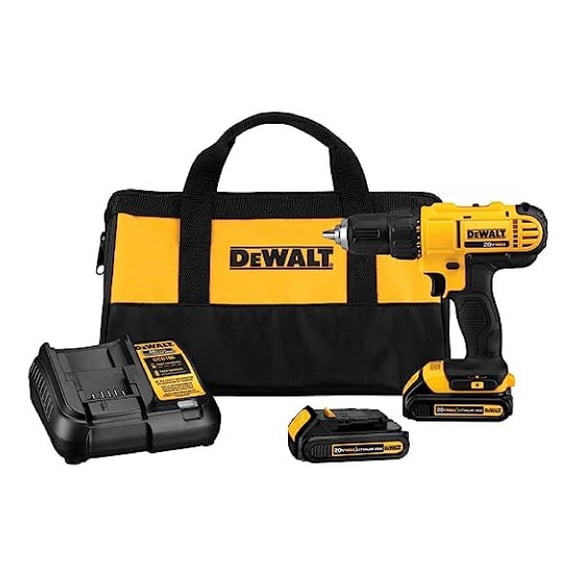 Taladro Atornillador DeWalt 20V, 2 Baterías, Cargador y Mochila; DCD771C2