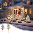 thumbnail image 1 of MTBLYS Árbol de Navidad solar de 89 cm (35 pulgadas) con luz LED multicolor para exteriores| resistente al agua| ideal para decorar caminos| jardines| patios y césped., 1 of 8