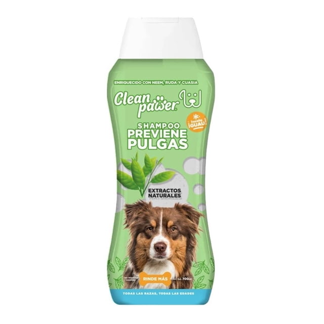 Shampoo para Perro Clean Pawer Previene Pulgas con Extractos Naturales 700 ml
