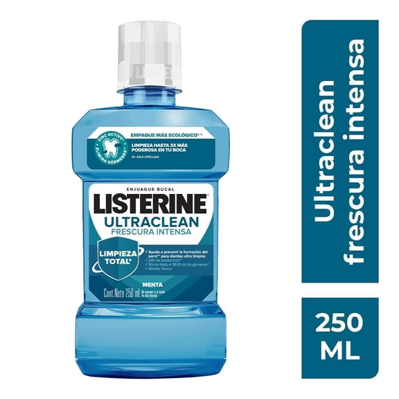 Enjuague bucal Listerine ultraclean frescura intensa menta 250 ml