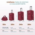 thumbnail image 3 of Set de 3 Maletas y Neceser Fly & Trip Medellín Rojo Expandible con Candado de Seguridad y Asa Ajustable, 3 of 7