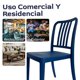 thumbnail image 5 of Fohfurniture FOH Set de 4 Sillas para Jardín y Terraza, Sillas Apilables para Exterior e Interior con Marco de Aluminio, Soporta 220 kg, Sin Montaje, 5 of 9
