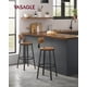 thumbnail image 1 of VASAGLE Taburete Alto, Juego de 2, Taburetes Altos de Cocina, con Respaldo, Estructura de Acero, Asiento de 73 cm de Altura, Fácil Montaje, Estilo Industrial, Marrón Rústico y Negro, 1 of 5