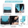 thumbnail image 2 of Silla Cubierta Unique Bargains Extensible para Oficina Desmontable Con Cierres y Tiras Inferiores lago azul medio, 2 of 9