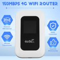 thumbnail image 4 of Enrutador WiFi 4G con Pantalla Módem de 150Mbps Punto Acceso Inalámbrico Wifi Móvil para Coche MiFi, 4 of 5